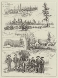 Skizzen der Nordwest-Mounted Police in Kanada